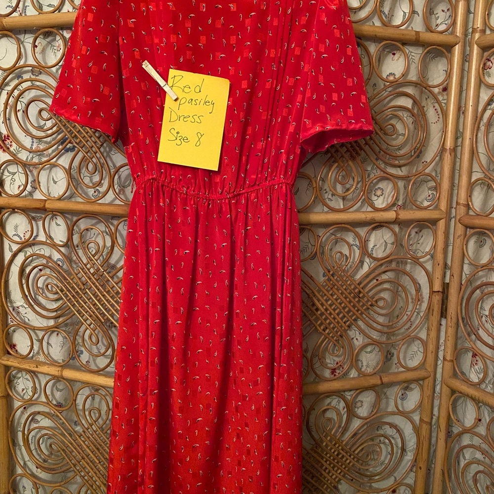 Red Paisley Dress